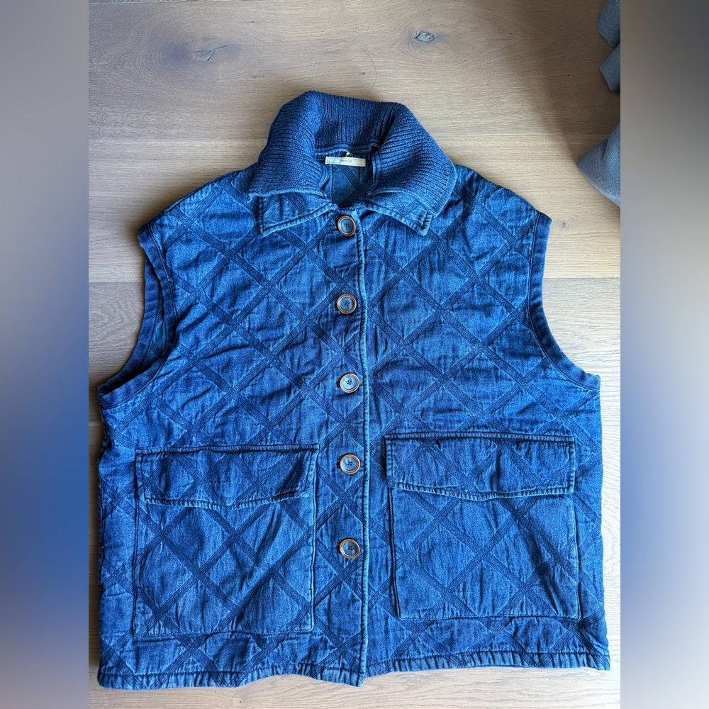Sessùn Quilted Denim Vest S